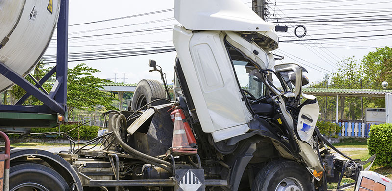 Smashed Semi Rig | Trucking Injury Lawyer