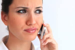 Woman on Cellphone | Telemarketer Robocall Lawsuit